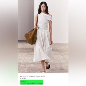 Zara Midi Swing Skirt
